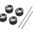 thumbnail image 3 of HILABEE 4 Pcs/Ensemble 1/64 Voiture Miniature Moulée sous Pression Alliage Caoutchouc Roue & Pneus Ensemble Accessoires Remplacement Pièces de Rechange pour Hotwheels E7, 3 of 7