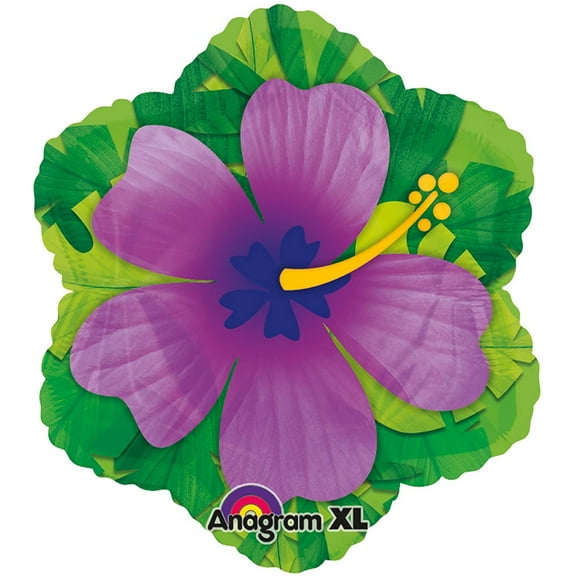 Loftus International A1-5977 18 in. Purple Hibiscus Junior Shape Balloon