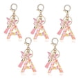 thumbnail image 1 of Type A Fashionable Pink Letter Keychain Butterfly Keychain Crystal Epoxy PendantXL5340, 1 of 6