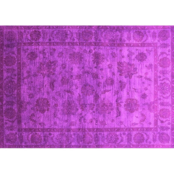 Ahgly Company Indoor Rectangle Oriental Pink Industrial Area Rugs, 2' x 5'