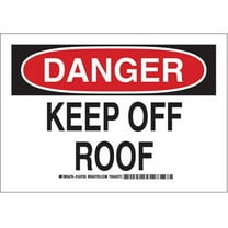 Pack of 1, Brady 124791, B5557X10Blk/Red/Whtdangerkeepoff