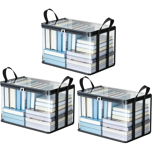 Clear Clothes Storage Bags, 60L Plastic Blanket Vinyl Foldable Moving Bags with Zipper, Closet Organizers and Storage Containers for Bedding, Duvet, Pillow