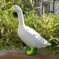 thumbnail image 5 of Goose Statue, Large White Geese Garden Statues, Resin Porch Goose Wild Goose Outdoor Lawn Statue Art Decor Ornament for Home Decor Housewarming Gifts, 5 of 9