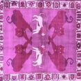 thumbnail image 1 of Ahgly Company Indoor Square Persian Purple Traditional Area Rugs, 7' Square, 1 of 4