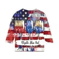 thumbnail image 4 of BRGZLK Kids Independence Day Patriotic Top USA Flag Printed 3/4 Sleeve Round Neck Pullover Bottoming Shirt For Middle And Large Children's Boys And Girls Multicolor 3-4 Years, 4 of 5