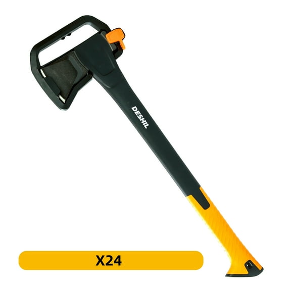 X24 Camping Axe for Chopping Wood – Teflon Coated & Rust Resistant – Forged Steel Blade with Shock-Absorbing Nylon Handle – Survival Hatchet for Gardening, Bushcraft, Wilderness & Outdoor Use