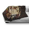 thumbnail image 3 of Spice Soft Flannel Fleece Blanket, Mapping Illustration Formed with Different Kinds of Ingredients on a Wooden Backdrop, Cozy Plush for Indoor and Outdoor Use, 70" x 90", Multicolor, by Ambesonne, 3 of 6