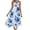 Blue, variant on A Line Dresses for Women Woman Fashion Summer Beach Printing Pockets Tank Round-Neck Sleeveless Tank Dresses B White L