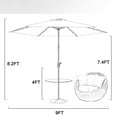 thumbnail image 2 of Scafild | 9 Ft Solar LED Light Patio Umbrella Outdoor W/ Easy Tilt Crank Lift - Sky Blue, 2 of 7