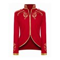 thumbnail image 2 of Kids Boys Classic Fit Sport Coat Long Sleeve Wedding Party Gentleman Blazer Suit Jacket Outerwear Red 12-13 Years, 2 of 4