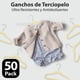 thumbnail image 4 of MAGMALIFE 50 Ganchos de Terciopelo para Ropa de Bebe, Gancho Plateado Giratorio de 360 Grados, Adecuado para Todo Tipo de Ropa, Antideslizante, 29 cm de Largo (Crema), 4 of 6