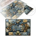 thumbnail image 1 of 3D Floral Print Doormat Set Modern Bath Rug And Entryway Carpet With High Absorbency Machine Washable Floor Mat For Bathroom Front Door Indoor D Heating Blanket Blanket Comforter Twin Blankets for Bed, 1 of 3