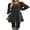 Black, variant on Sociala Women's Fall Winter Dresses Long Sleeve Swing Dress with Pockets Buttons Side