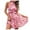 Pink, variant on Off Shoulder Mock Neck Dress for Women Halter Neck Hollow Out Back Boho Mini Dress Casual Waist Lace Up Floral Print Spring Dress