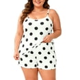 thumbnail image 6 of Stamzod Cute Pajama Sets for Women Plus Size Pajamas Sleepwear Polka Dots Printed Cami Top and Shorts Lounge Sets, 6 of 9