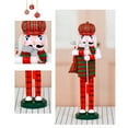 thumbnail image 2 of Classical Striped Golf Player Nutcrackers Solid Wood Base Holiday Decoration, 2 of 8