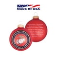 thumbnail image 2 of Christmas Tree Ornaments - Military Glass Balls from Christmas by Krebs - Handmade Seamless Hanging Holiday Decorations for Trees (2.625" & 3.25" Red Marine Corps-USMC Variety Set of 5), 2 of 4