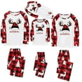 thumbnail image 2 of Yievot Family Christmas Pajamas Matching Sets PJ's Sleepwear Printed Shirts and Plaid Pants Festival Party Sleepwear, 2 of 5