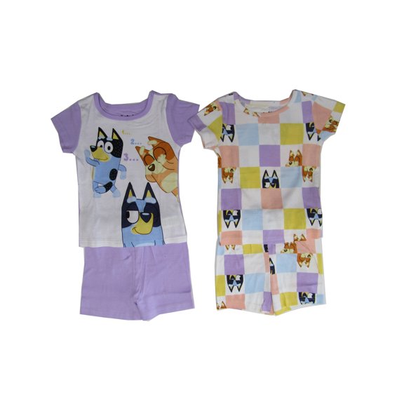 Bluey Girls' 4-Piece Cotton Snug-Fit Pajamas Set size 4T