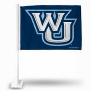 Rico Industries College Washburn Ichabod Alternate Double Sided Car Flag -  16" x 19" - Strong Pole that Hooks Onto Car/Truck/Automobile
