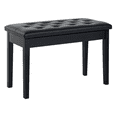 thumbnail image 1 of HOMCOM Banc de Rangement Rembourré 30 Pouces pour Piano, Siège, Clavier en Cuir Synthétique (Noir), 1 of 10