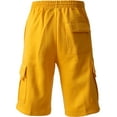 thumbnail image 3 of Ma Croix Men's Comfort Fleece Cargo Sweat Shorts with Drawstring, 3 of 5