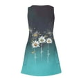 thumbnail image 5 of Rciityk Dresses for Women Summer Sleeveless Mini Dresses Beach Vacation Sundress Casual Loose Floral Printed Tank Dress with Pockets, Blue L, 5 of 7