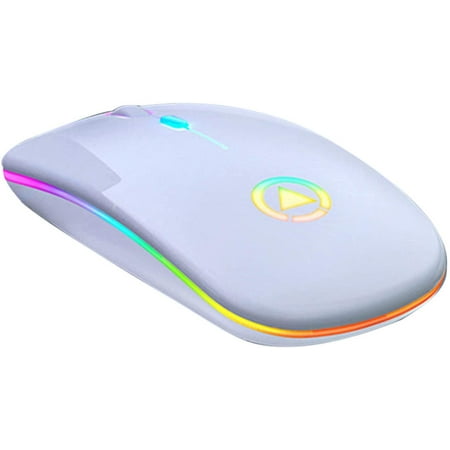 Rechargeable Wireless Silent Colorful LED Mice Optical Ergonomic Gaming ...