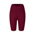 thumbnail image 6 of CFLVAEK Womens Plus Size Biker Shorts with Side Pockets Comfy Stretch Quick Dry Workout Shorts Summer Solid Color High Waist Bike Short 2025 （Wine XXXXXL）, 6 of 6