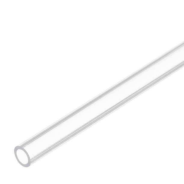 Tubo Redondo Rígido de Plástico Uxcell de Policarbonato Claro 3/16"(4mm) ID 1/4"(6mm) OD 14"(350mm) para Iluminación, Modelos, Fontanería de Agua