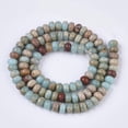 thumbnail image 2 of 1strand Natural Aqua Terra Jasper Beads Strands Rondelle 6x4mm Hole: 0.8mm about 102~103pcs/strand 15.94 inch(40.5cm), 2 of 2