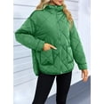 thumbnail image 5 of Womens Quilted Puffer Jacket Hooded Long Sleeve Zip Up Winter Coat Lightweight Warm Jackets with Pockets, 5 of 11