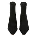 thumbnail image 4 of Botines Goiphrri Suede negros con tacón alto de tacón alto para mujer, 4 of 5