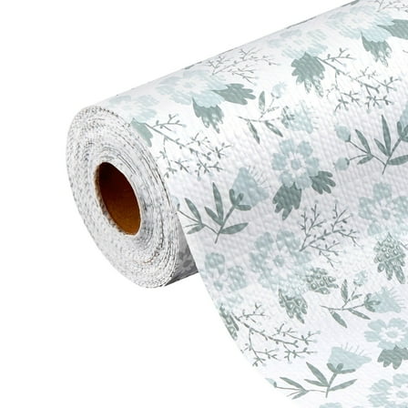 Classic Floral Drawer & Shelf Liner, Non-Adhesive Kitchen Cabinet Liner, 17" x 23 Feet (3.2 Meters)