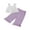 Purple, variant on Miaouyo Little Baby Girls Spring Summer Outfit 2T 3T 4T 5T 6T 7T Loose Fit Lace Stylish Ruffled Trim Sleeveless Tops and Straight Leg Pants Clothes Set