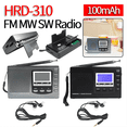 thumbnail image 2 of Radio Portable FM/MW/SW Récepteur Stéréo avec Réveil Numérique Récepteur Radio FM Radio d'Urgence Extérieure,B, 2 of 8