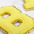 thumbnail image 5 of 3 Pack Chenille Iron On Glitter Varsity Letter "B" Patches - Yellow Chenille Fabric With Gold Glitter Trim - Sew or Iron on - 5.5 cm Tall, 5 of 8