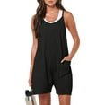 thumbnail image 1 of Monos cortos informales de verano 2025 para mujer: mono holgado con tirantes finos y bolsillos, tallas S-XXL, 1 of 5