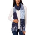 thumbnail image 1 of INC International Concepts Women&8217;S Écharpes à Franges Colorées, Bleu Marine, 1 of 1