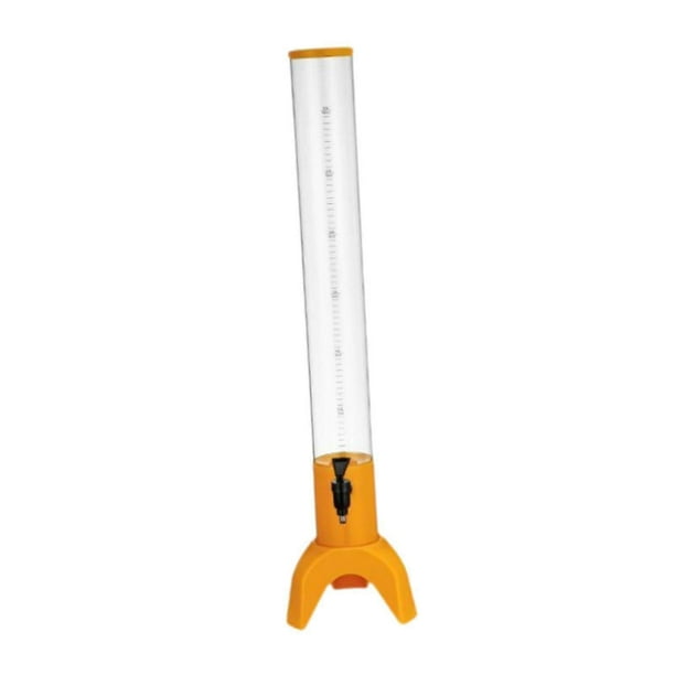 Beverage dispenser, beer dispenser for schnapps and juice, easy to clean, with a tap for festive Father's Day, home grilling, and yellow 3L.