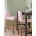 thumbnail image 2 of Pink Marble Bar Stool Covers Set of 6, Modern Abstract Art Elegant Stretch Washable Bar Chair Covers with Backs, Removable Pub Counter Height Chair Cover for Kitchen Dining Room Cafe, 2 of 7