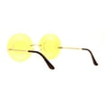 thumbnail image 4 of Hypnotist Circular Die Cut Hippie Round Circle Lens Sunglasses Gold Yellow, 4 of 4