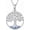 Style 8, variant on SISGEM Tree of Life Pendant Necklace for Women, 925 Sterling Silver Tree Cubic Zirconia Jewelry Necklace, Anniversary Valentine's Day Gifts for Women, with 18"+2" Chain