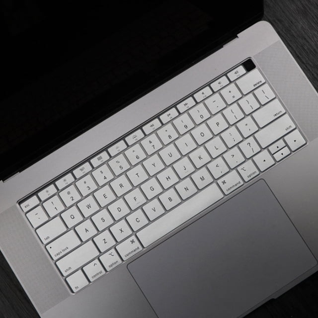 facefd Keyboard Cover Laptop Waterproof Dustproof Keyboard Silicone Film Replacement for Macbook Air, Half-transparent, White