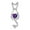 White, variant on 14k Yellow Gold Amethyst and Diamond Cat Pendant for Women (L-32.6mm, W-10.3mm)