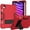 Red+Black, variant on Dteck Case for iPad Mini 7 A17 Pro 2024 / iPad Mini 6 2021 8.3 Inch, Heavy Duty Silicone+PC Shockproof Rugged Protective Case Stand Cover for iPad Mini 7th/6th Generation 8.3",Black