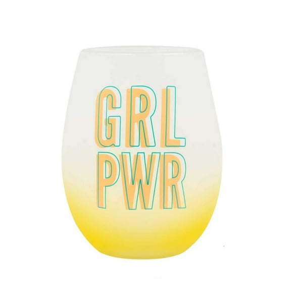 About Face Designs Verre à Vin GRL PWR, 16 oz, Transparent