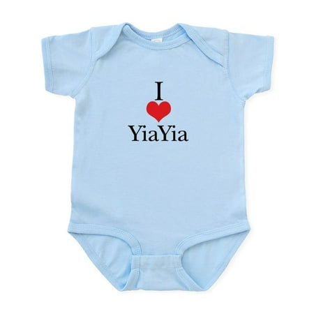 

CafePress - I Love (Heart) Yiayia Infant Bodysuit - Baby Light Bodysuit Size Newborn - 24 Months