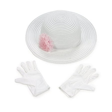 Berry Tea Set - Scylling Very Berry Tin Tea Set with Fun Express Polyester Tea Party Hat and Gloves Set