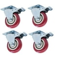 thumbnail image 7 of EPOTOOR 4 Pack Swivel Caster Wheels, 4 Inch Heavy Duty Industrial Casters with Brake No Noise Locking Casters for Industrial Furniture Work Bench Trolley Casters (Red), 7 of 7